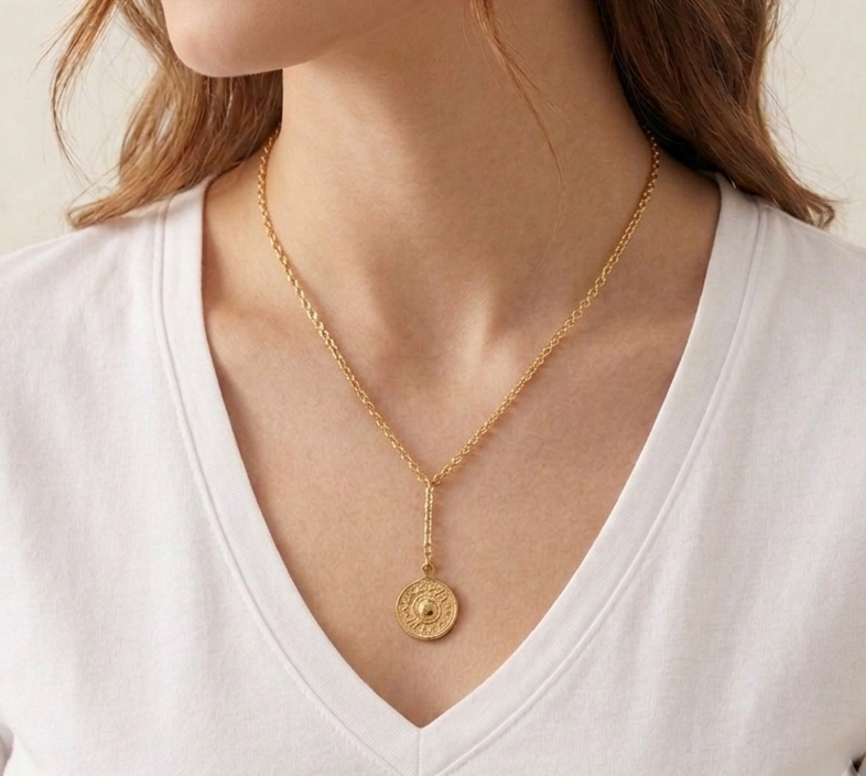 Golden Coin Hand Chain