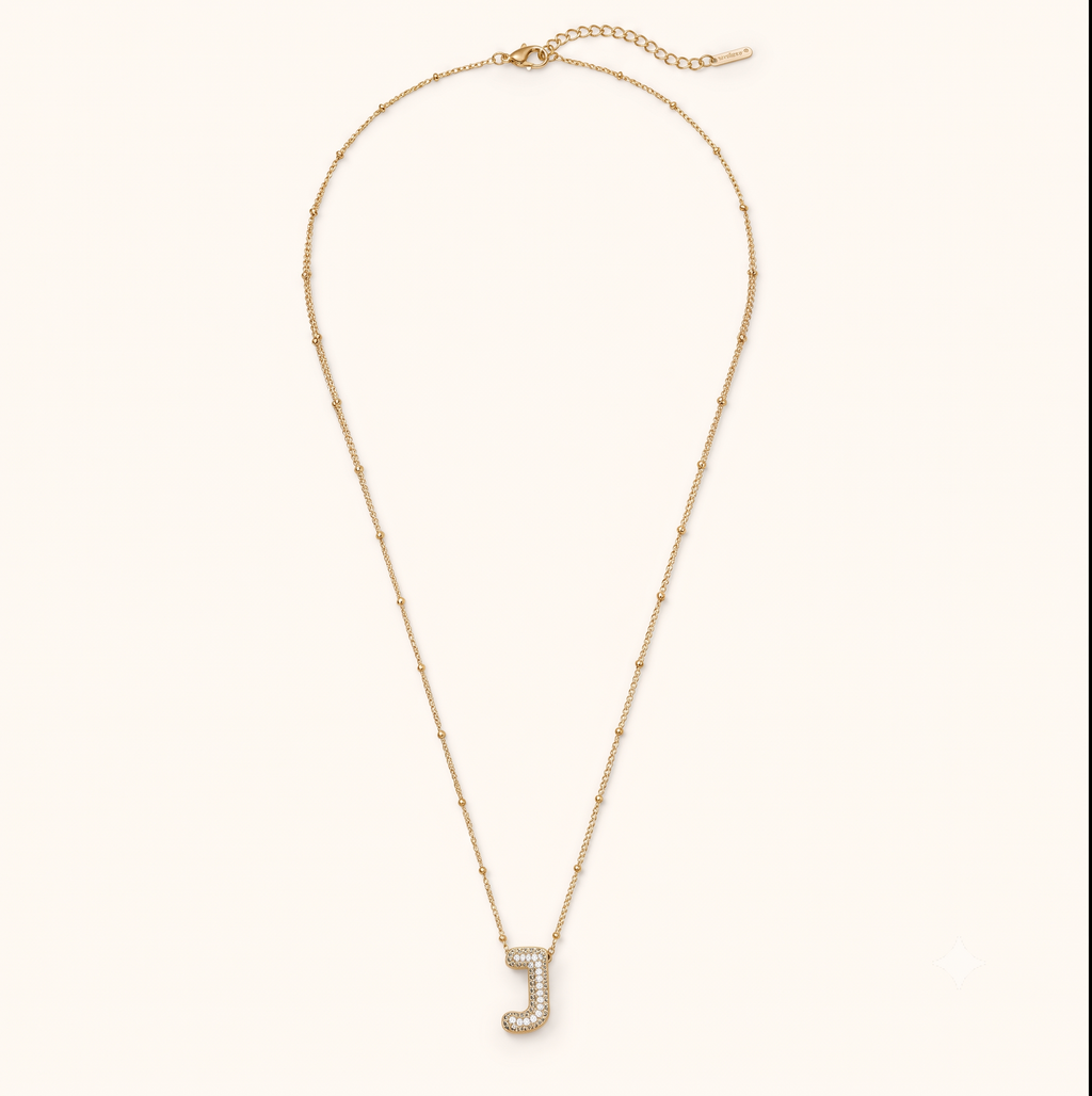 J Initial Layered Necklace