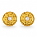 Pearl Coin Drop Earrings