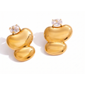 Crystal Double-Pebble Drop Earrings product image