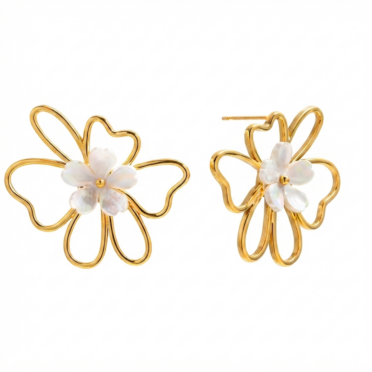 Mother-of-Pearl Floral Earrings product image