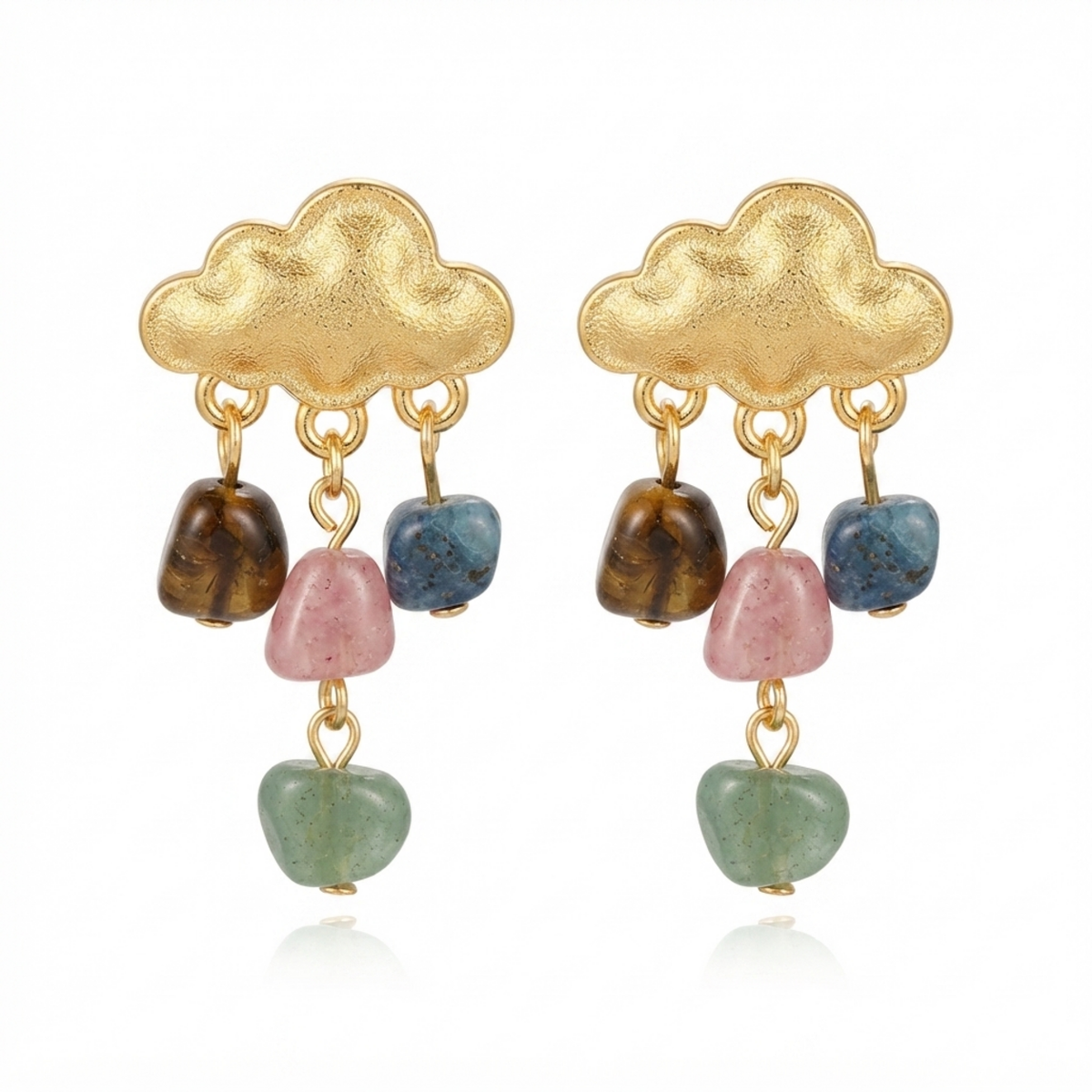 Rainbow Gem Cloud Drop Earrings product image
