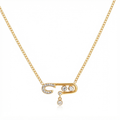 Crystal Safety Pin Necklace product image