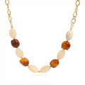 Amber and Ivory Bead Necklace product image