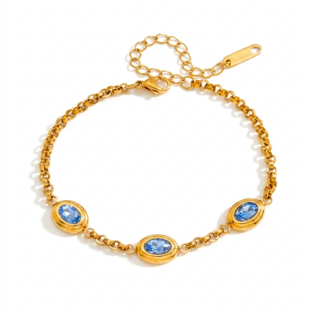 Blue Oval Crystal Bracelet product image