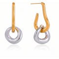 Two-Tone Drop Link Earrings product image