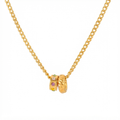 Rainbow Crystal Double-Ring Necklace product image