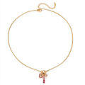 Pink Bow Crystal Necklace product image