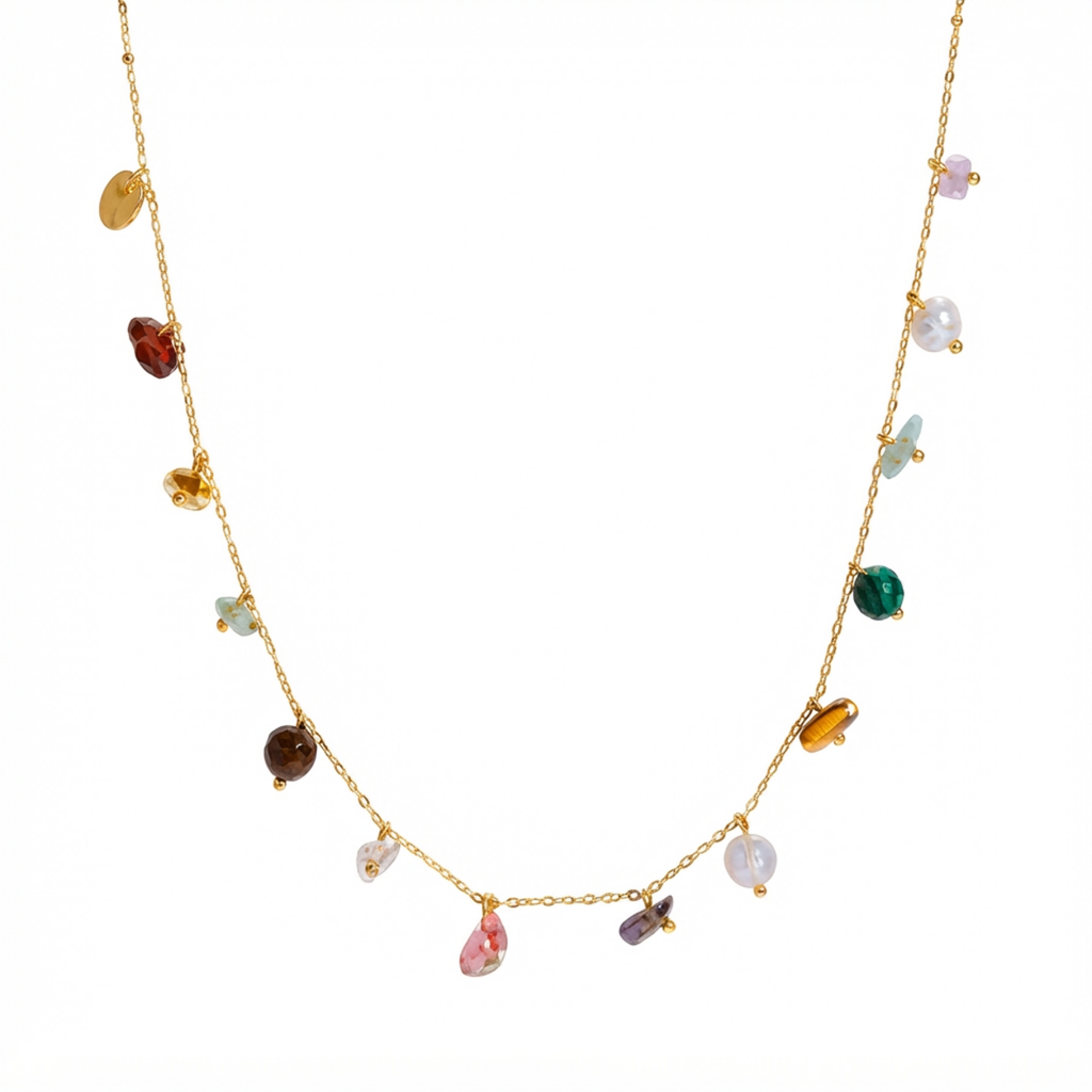Rainbow Gem Station Necklace product image