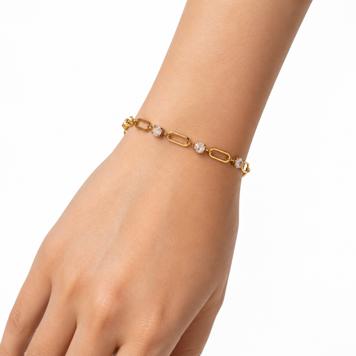 Aurora Crystal Link Bracelet model image