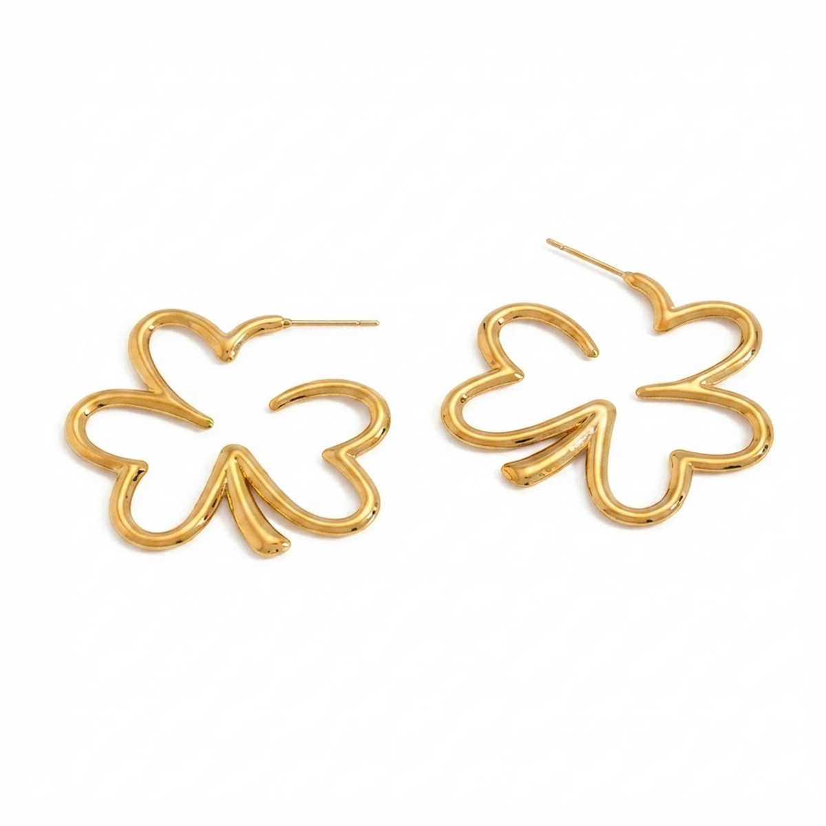 Four-Leaf Clover Hoop Earrings product image