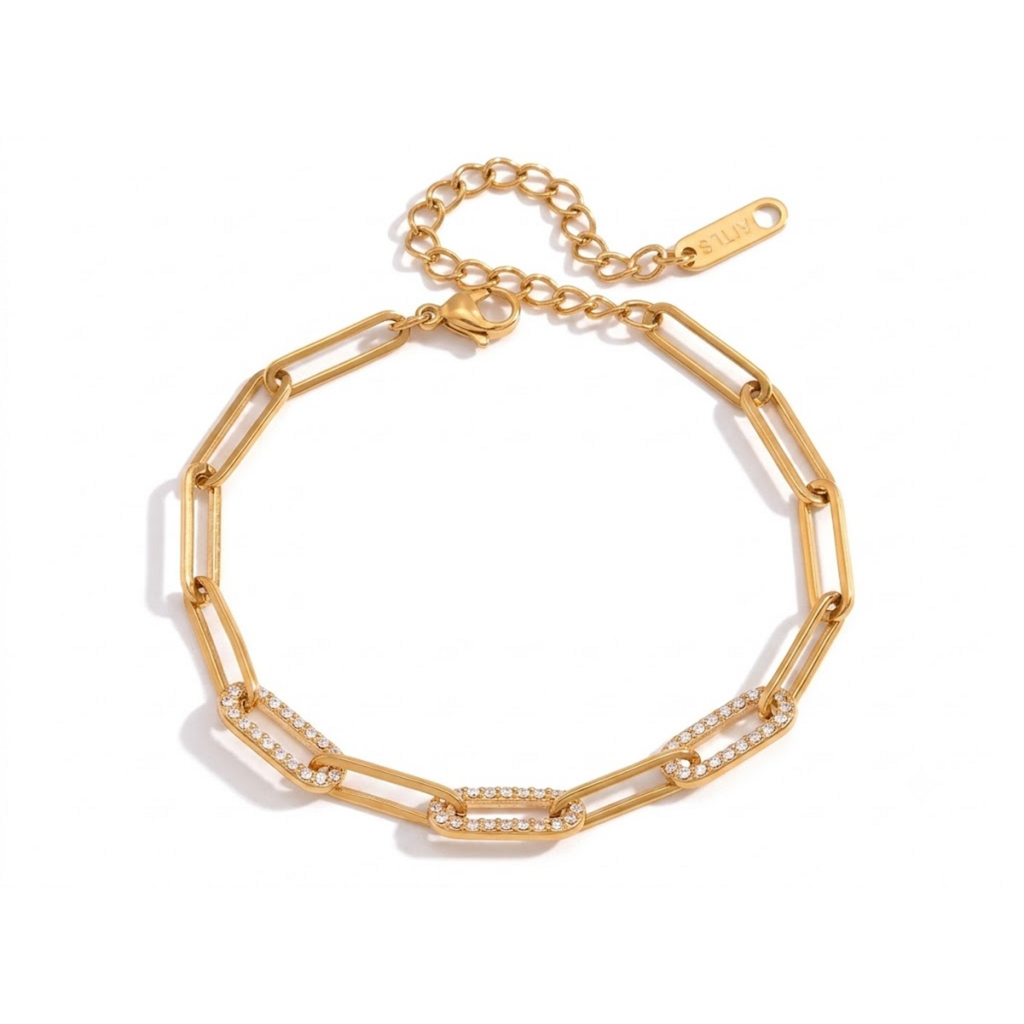 Crystal Paperclip Link Bracelet product image