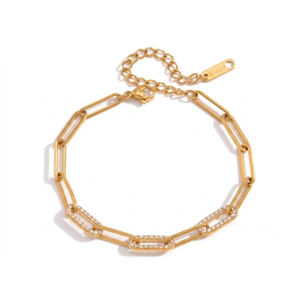 Crystal Paperclip Link Bracelet product image