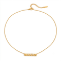 Crystal Leaf Bar Necklace product image