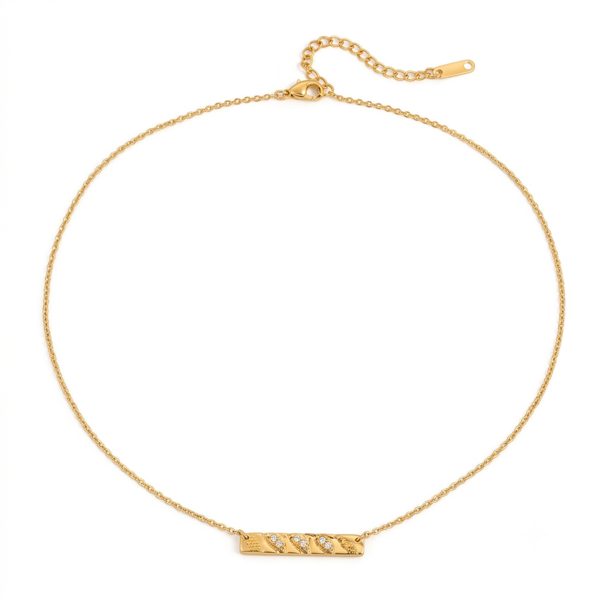 Crystal Leaf Bar Necklace product image