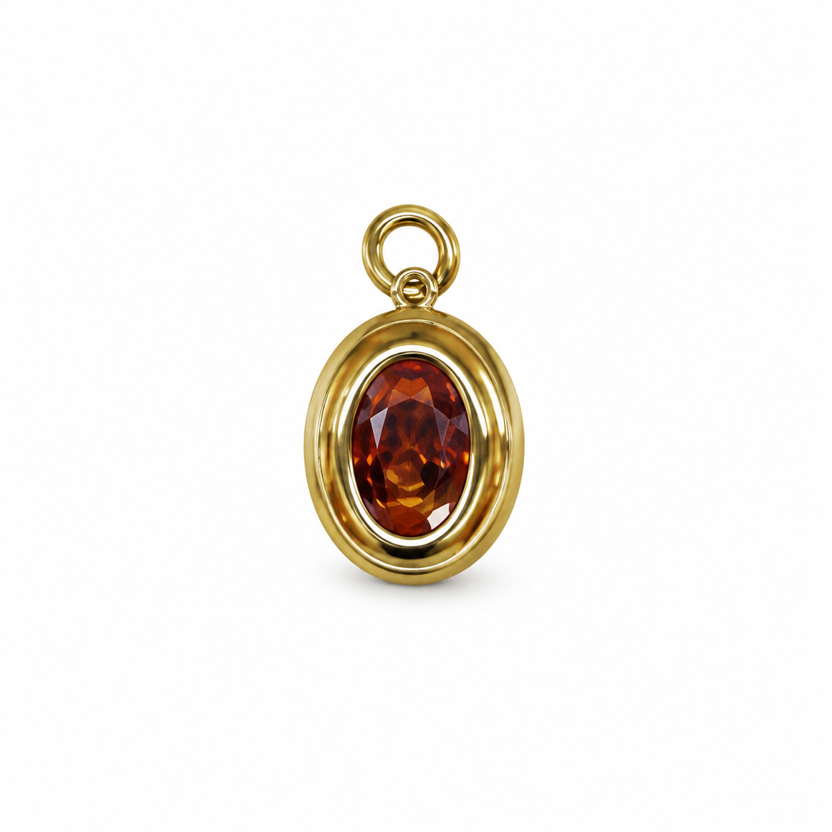 Amber Oval Crystal Pendant product image