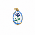 Blue Rose Polka-Dot Porcelain Pendant product image