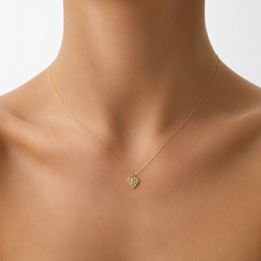 Crystal Heart Charm Pendant model image