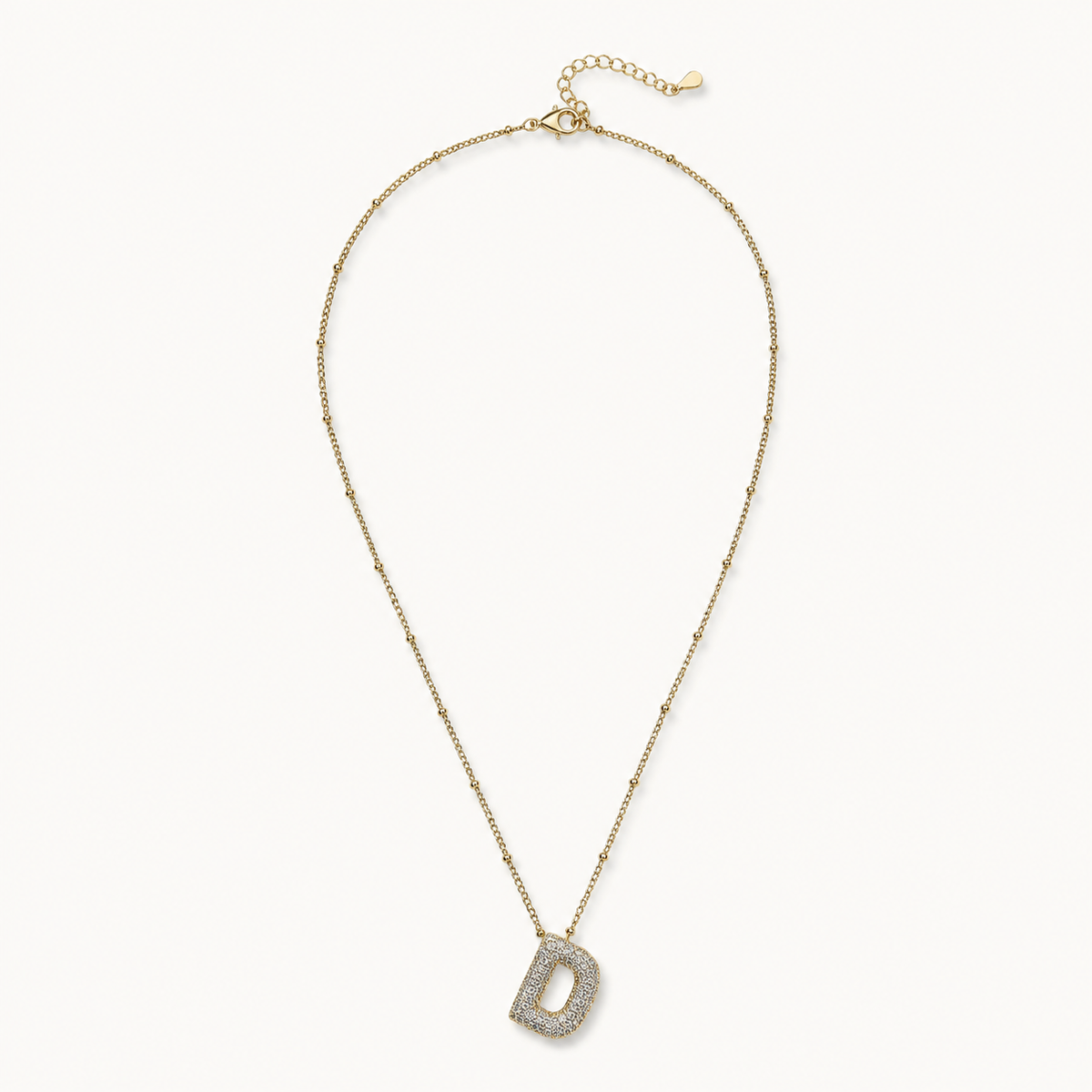 D Initial Crystal Necklace product image