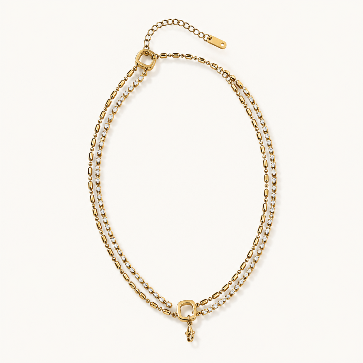 Double Strand Crystal Necklace product image