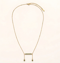 Olive Bead Drop Necklace