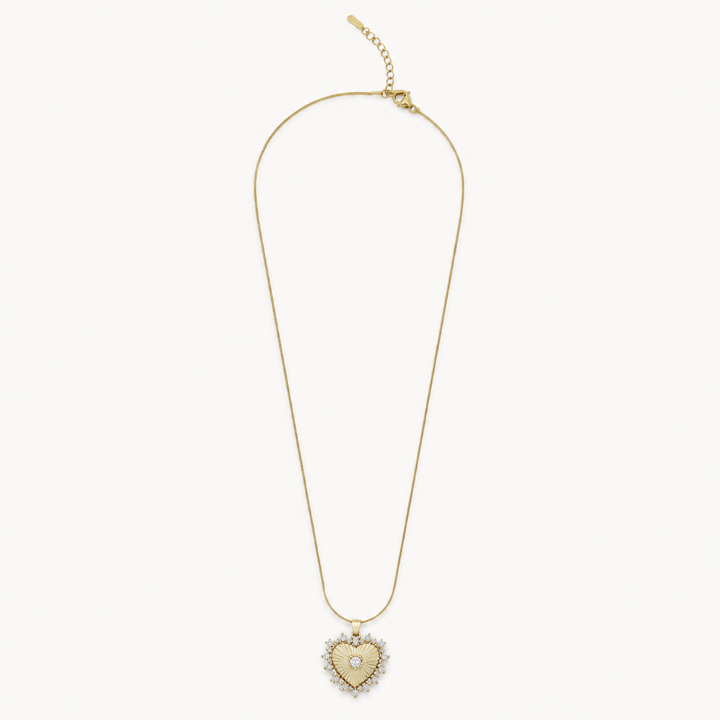 Halo Heart Pendant Necklace product image