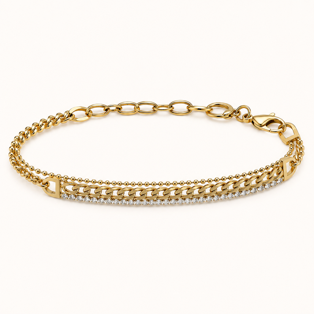 Layered Crystal Chain Bracelet product image