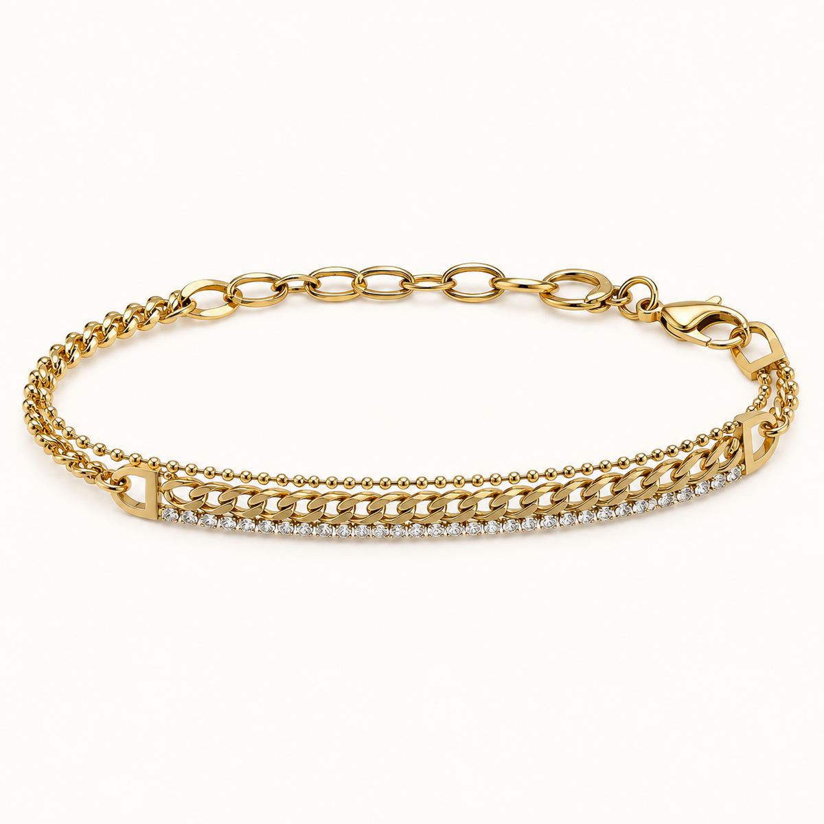 Layered Crystal Chain Bracelet product image
