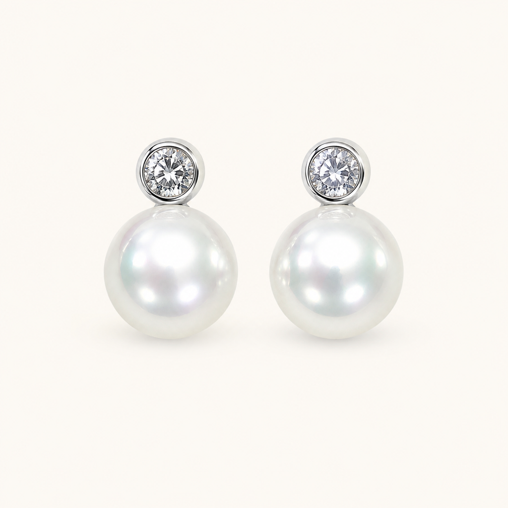 Pearl Crystal Stud Earrings product image