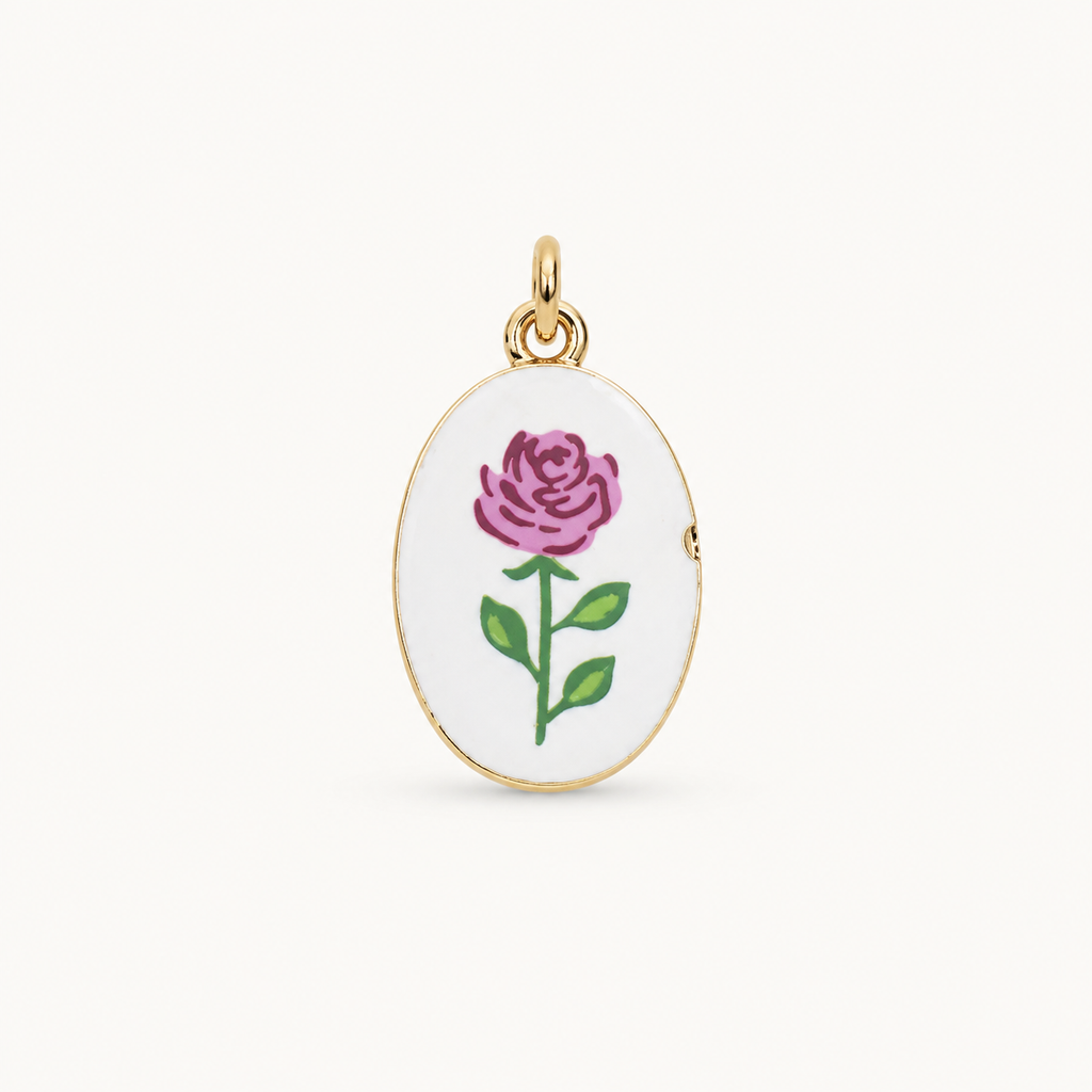 Pink Rose Porcelain Pendant product image