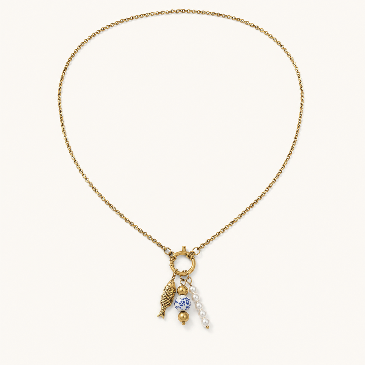 Porcelain Fish Charm Necklace product image