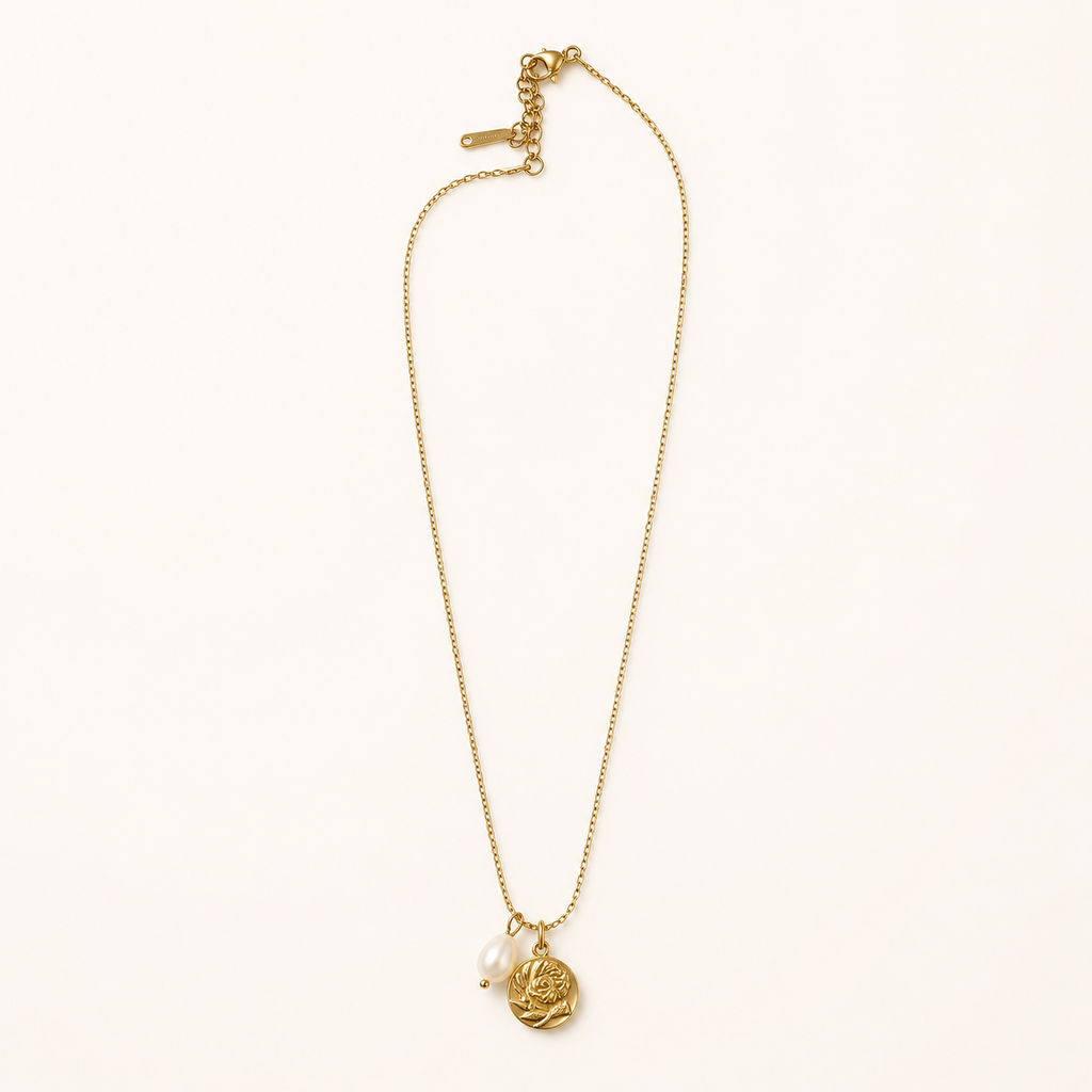 Rose Coin Pearl Necklace product image