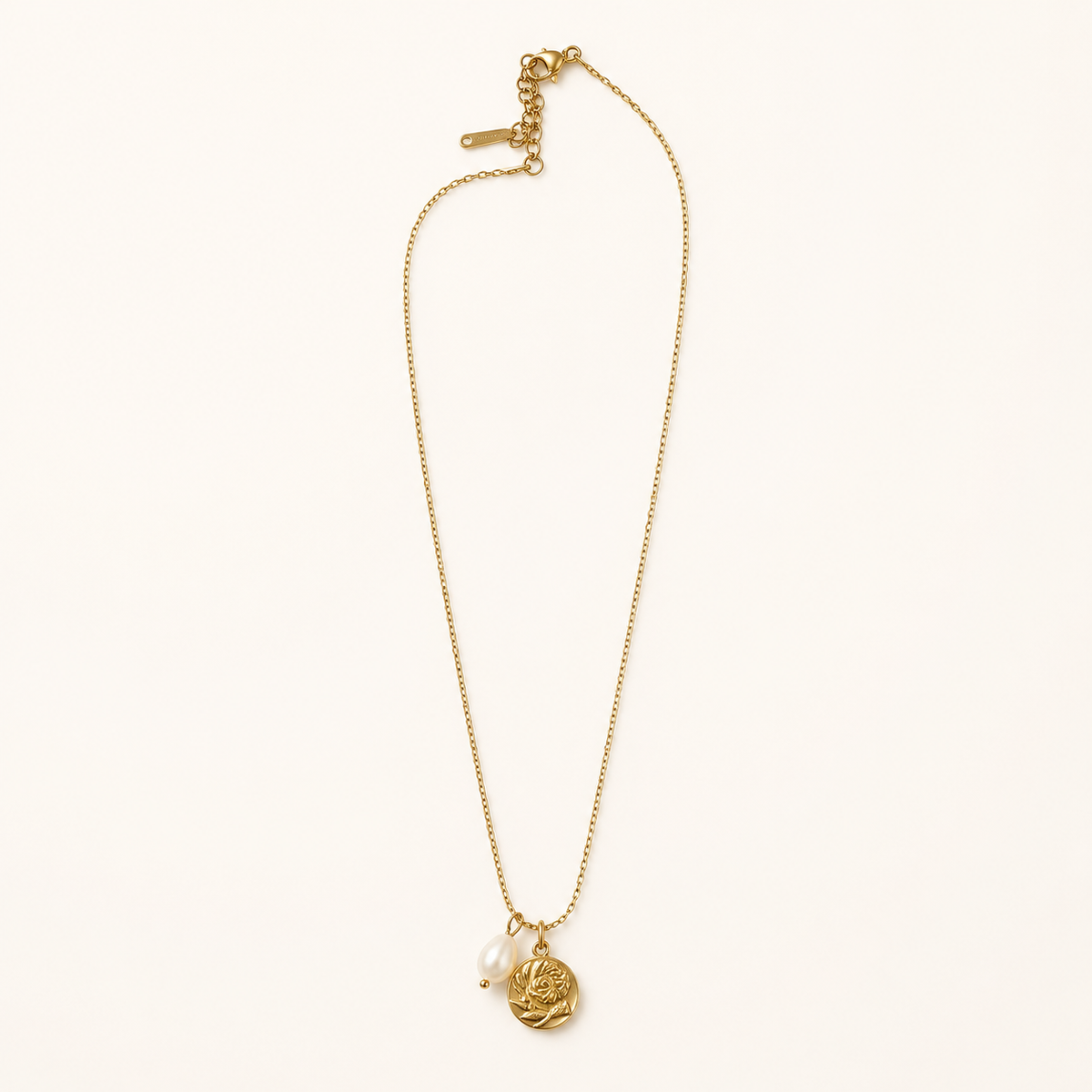 Rose Coin Pearl Necklace product image