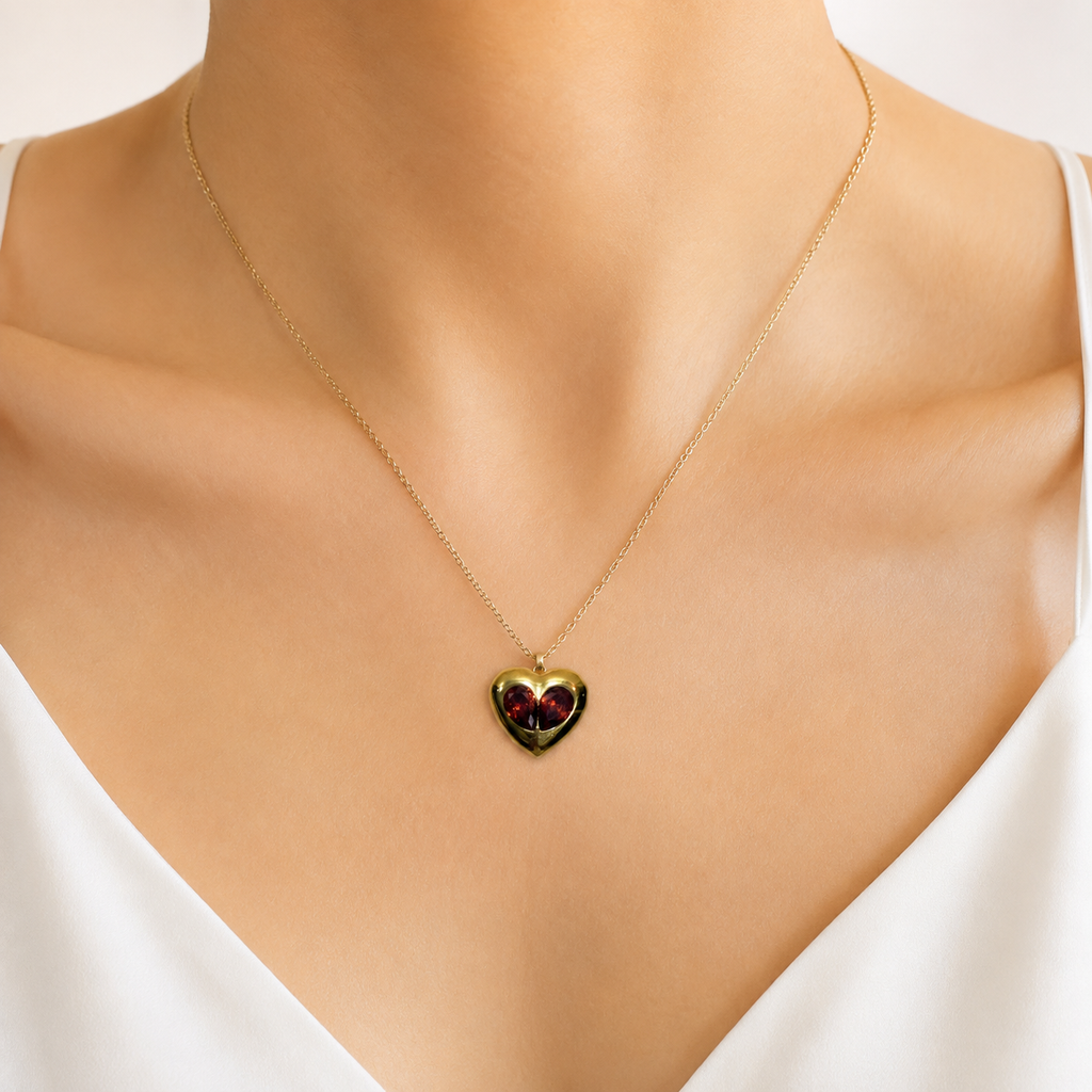Ruby Heart Pendant model image