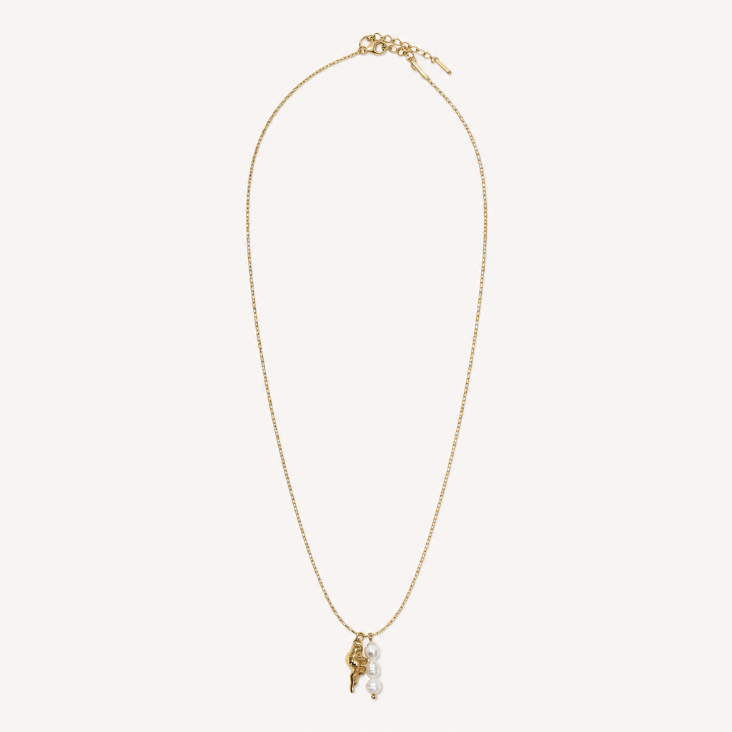 Shell & Pearl Charm Necklace product image