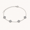 Silver Clover Station Necklace product image
