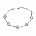 Silver Five-Flower Station Bracelet product image