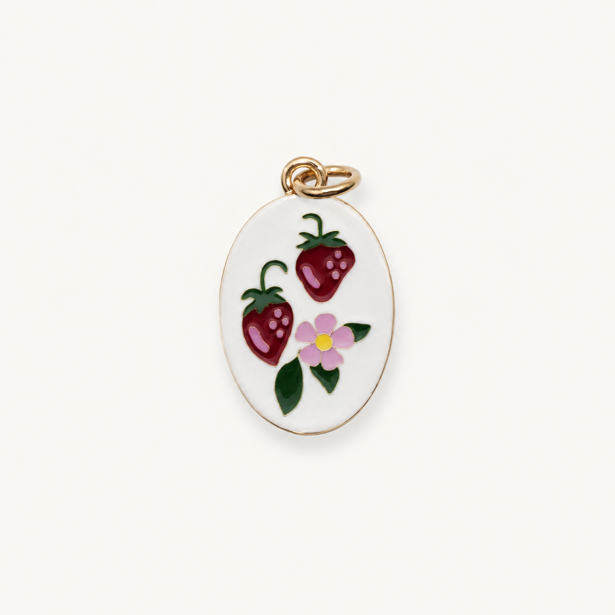 Strawberry Blossom Porcelain Pendant product image